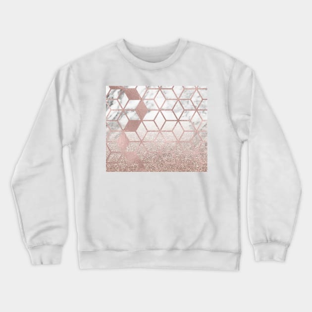 Glitter Ombre Rose Harmony Crewneck Sweatshirt by RoseAesthetic